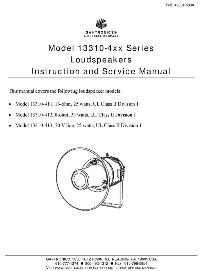 Hubbell GAI-Tronics 13310-4 Series Instruction and service manual