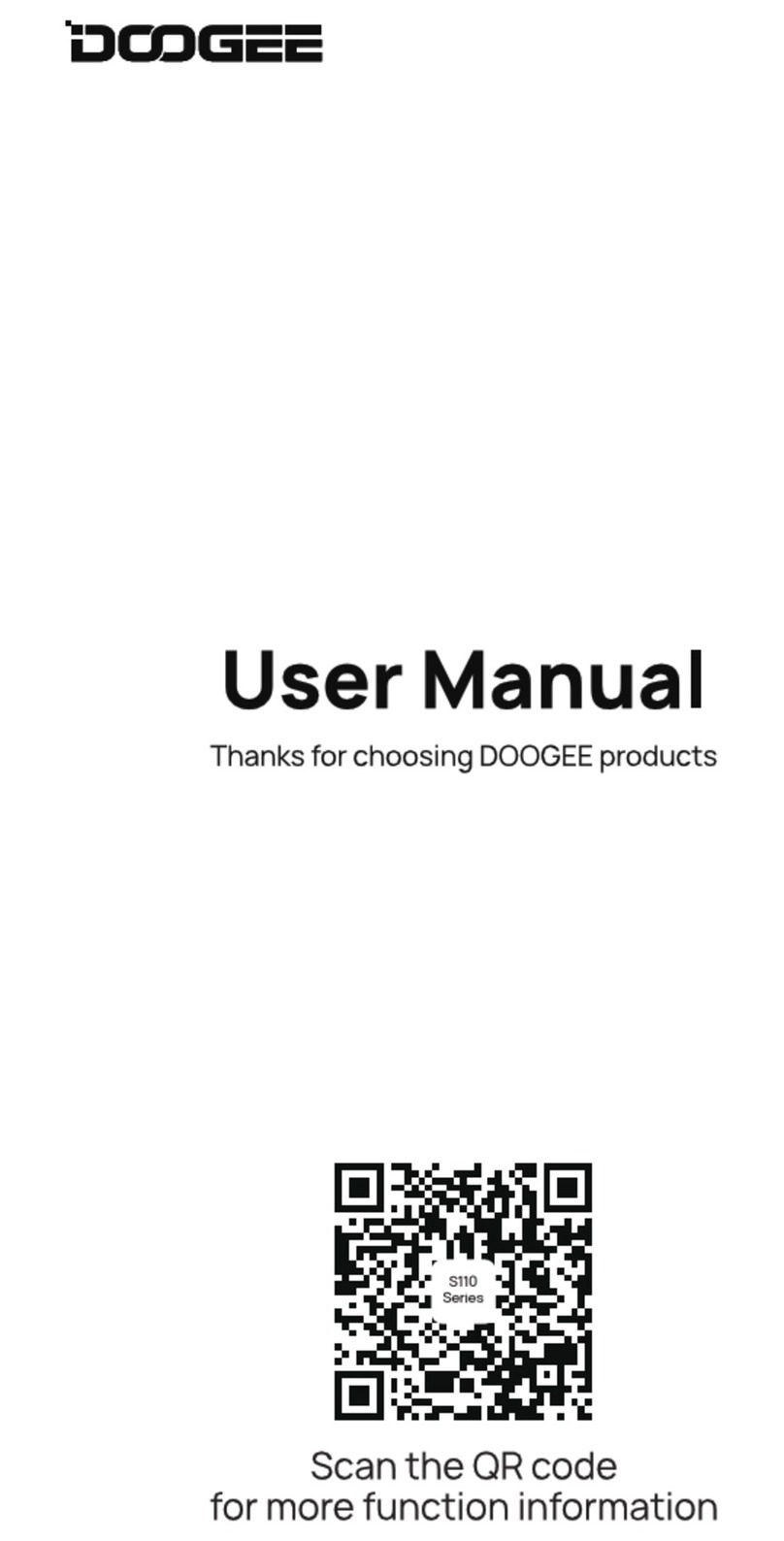 Doogee S110 user manual