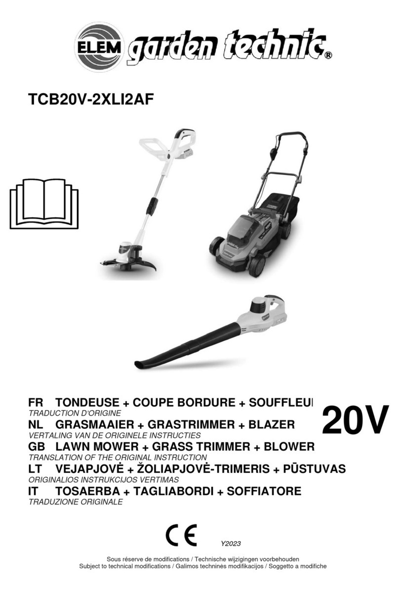 Elem Garden Technic TCB20V-2XLI2AF Translation of the original instruction