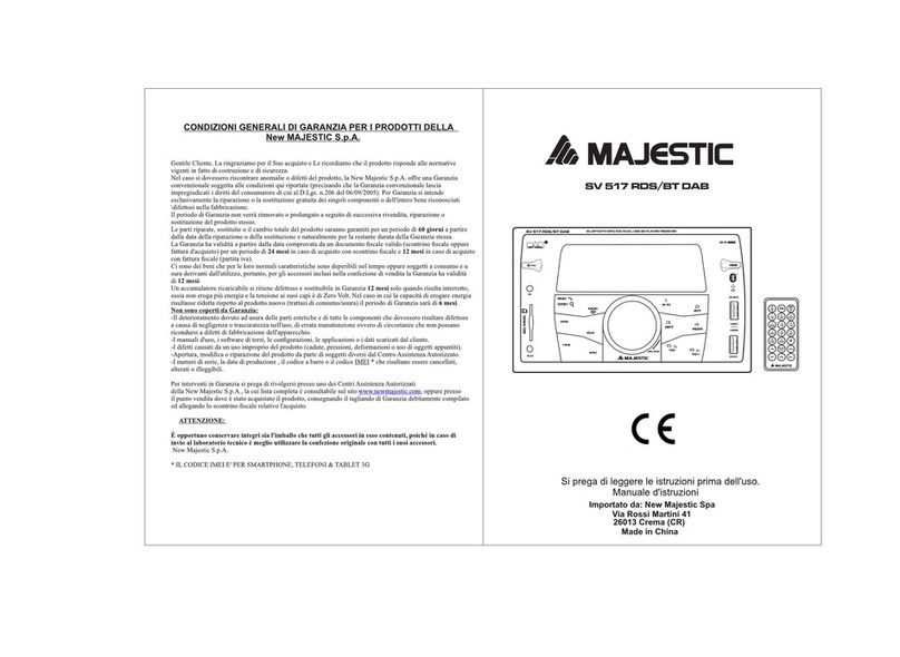 Majestic SV 517 RDS/BT DAB manual