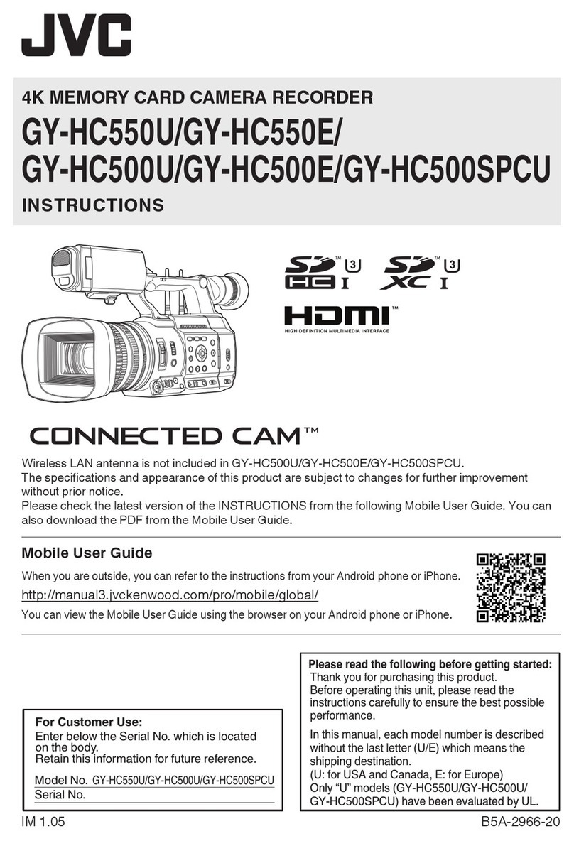 JVC Connected Cam GY-HC500E User manual