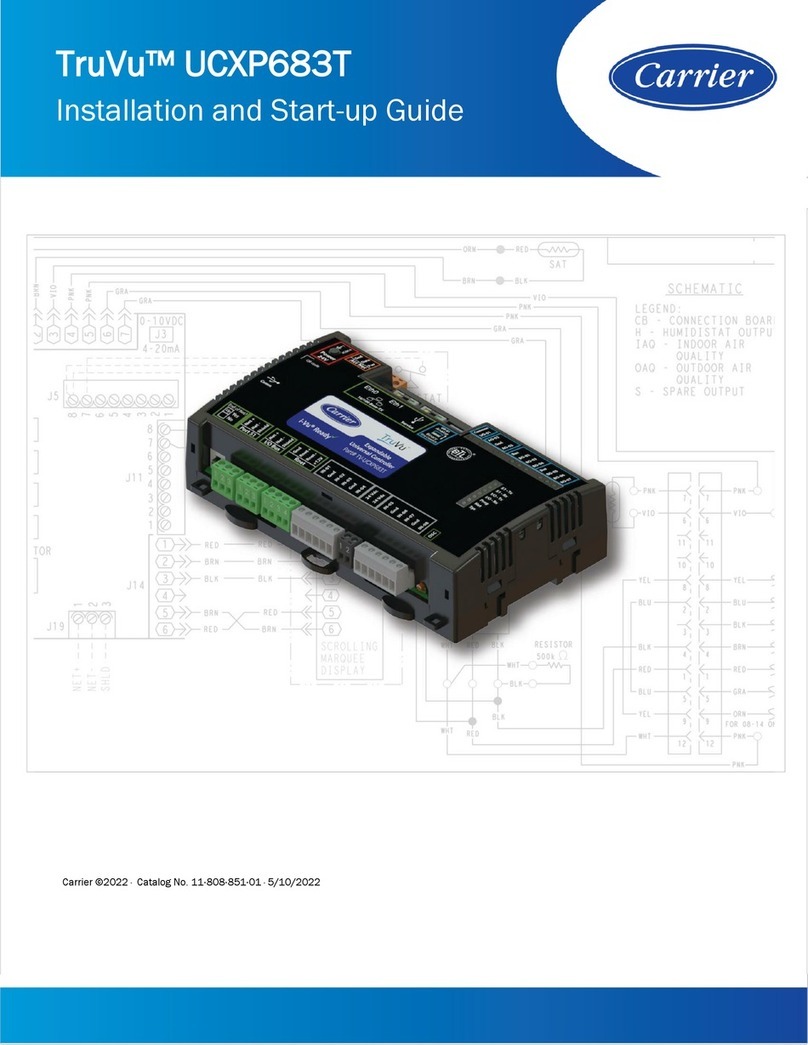 Carrier TruVu UCXP683T Installation and startup guide