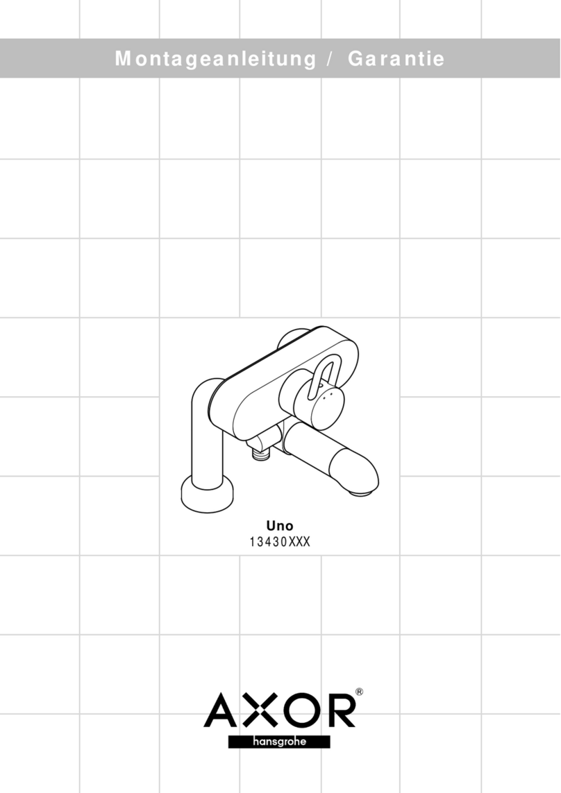 Hans Grohe Axor Uno 13430 Series User manual Hans Grohe Axor Uno 13430 Series User manual