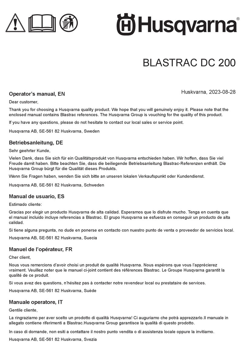 Nilfisk-Advance BLASTRAC DC 200 Operator's manual