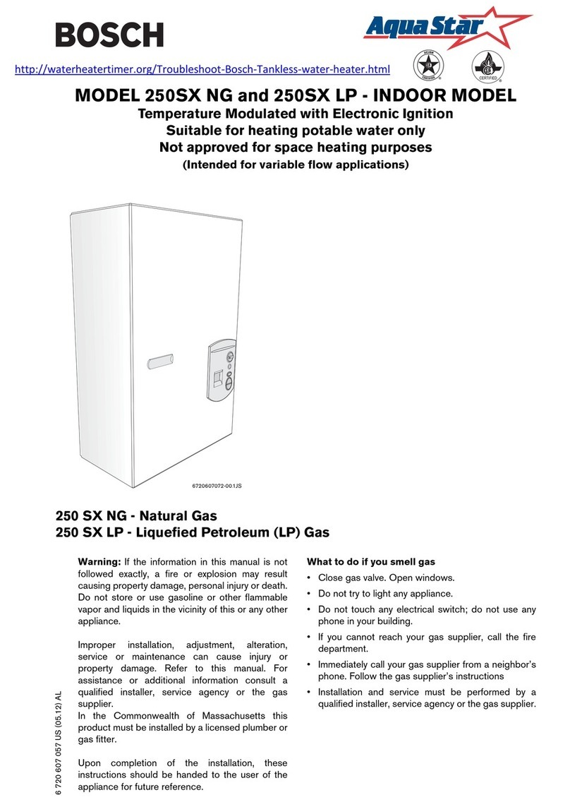 Bosch AquaStar 250SX NG manual
