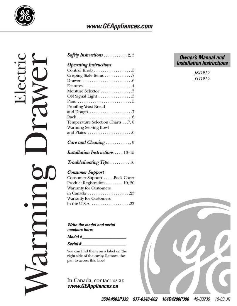 GE JTD915BFBBC Operating instructions