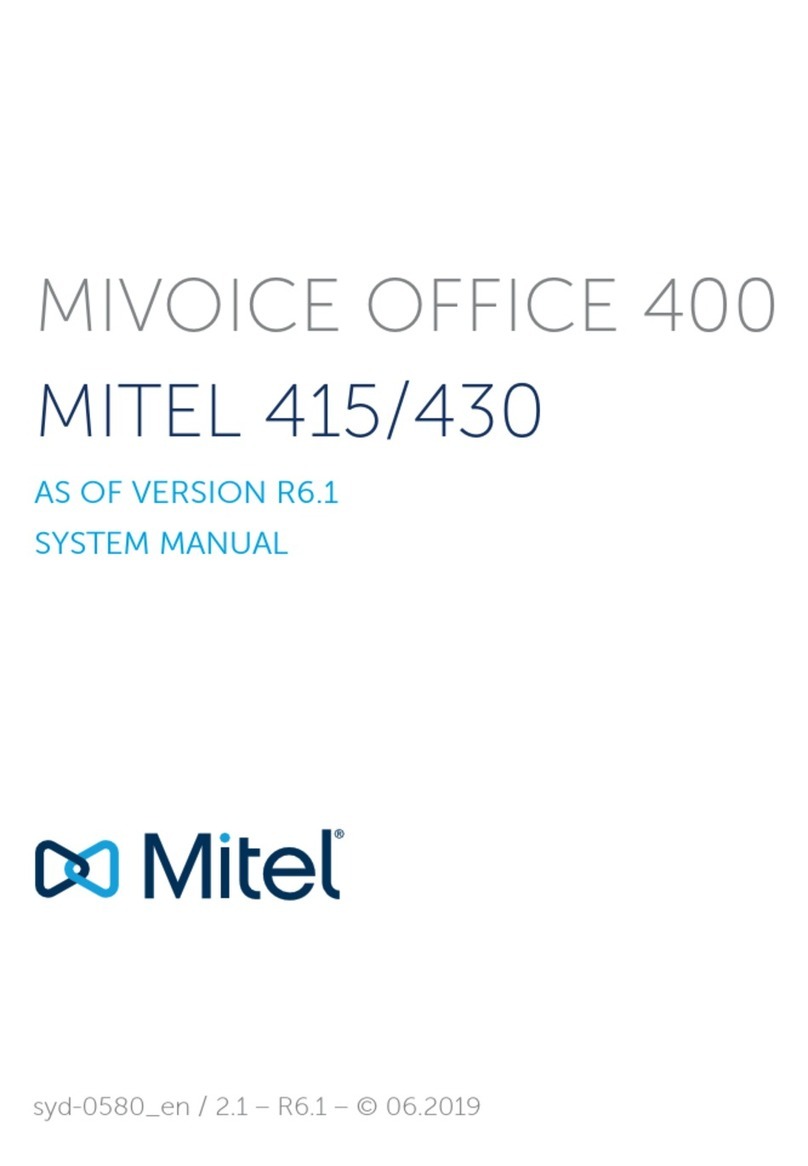 Mitel MIVOICE OFFICE 400 415 User manual