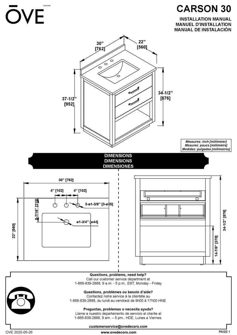 OVE CARSON 30 installation manual