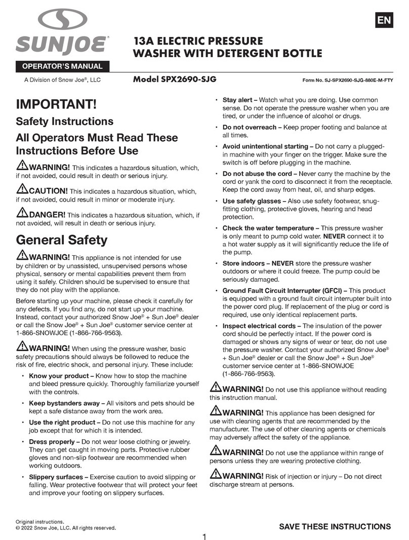 SNOWJOE SUNJOE SPX2690-SJG User manual