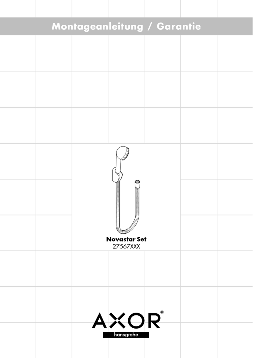 Hans Grohe AXOR Novastar Set 27567 Series User manual Hans Grohe AXOR Novastar Set 27567 Series User manual