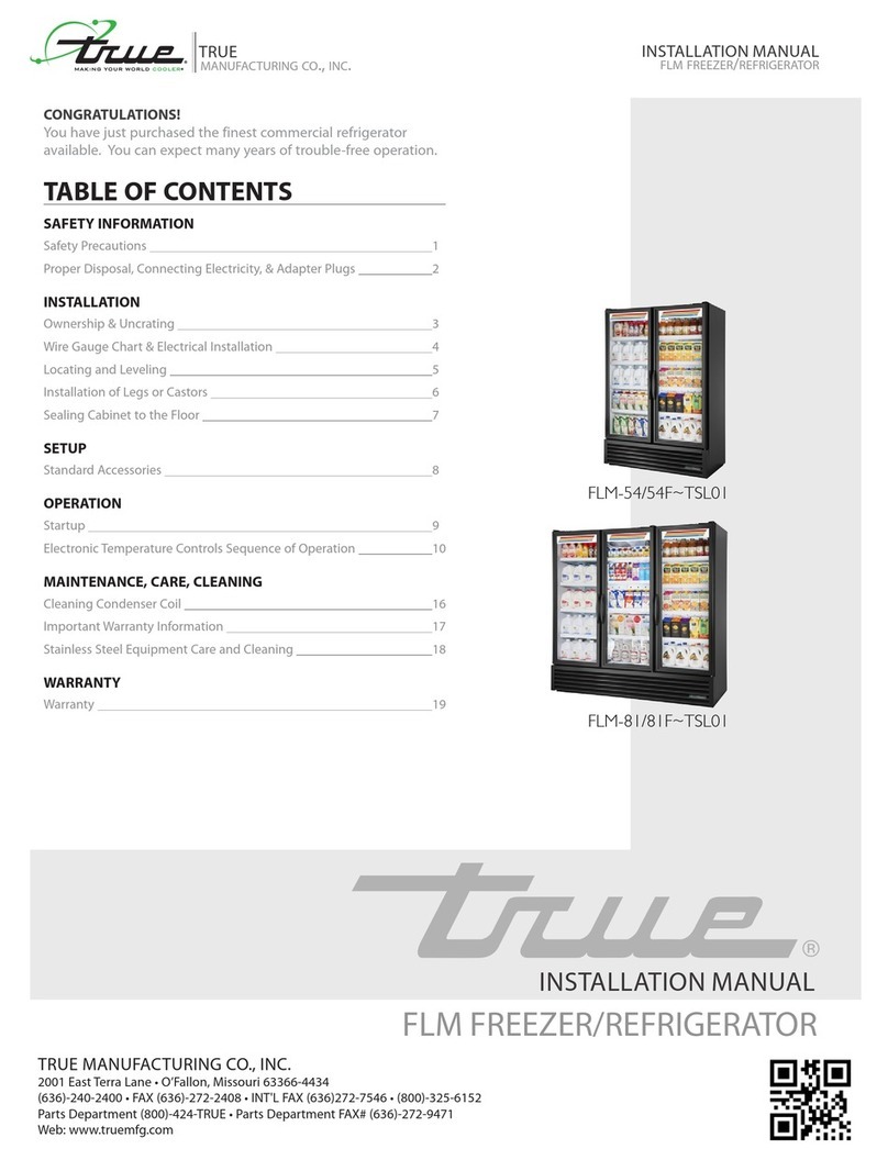 True FLM-54-TSL01 installation manual