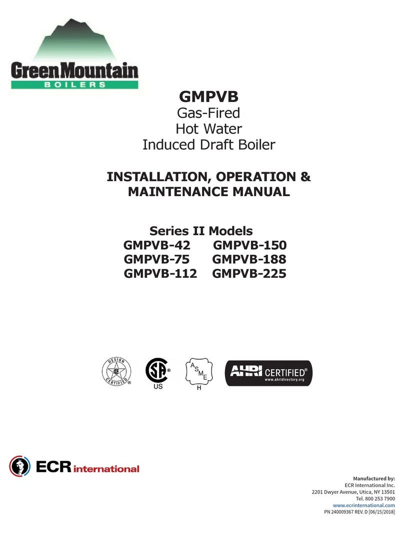 ECR International Green Mountain GMPVB II Series Installation, operation & maintenance manual