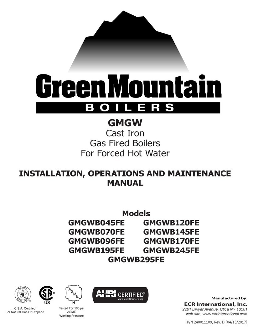 ECR International Green Mountain GMGW Series Installation, operation and maintenance manual