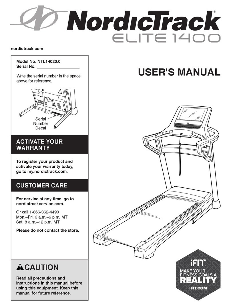 NordicTrack ELITE 1400 User manual