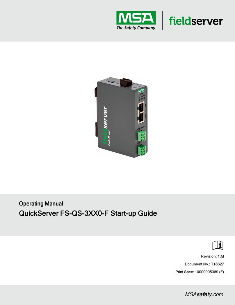 MSA QuickServer FS-QS-3 0-F Series User manual