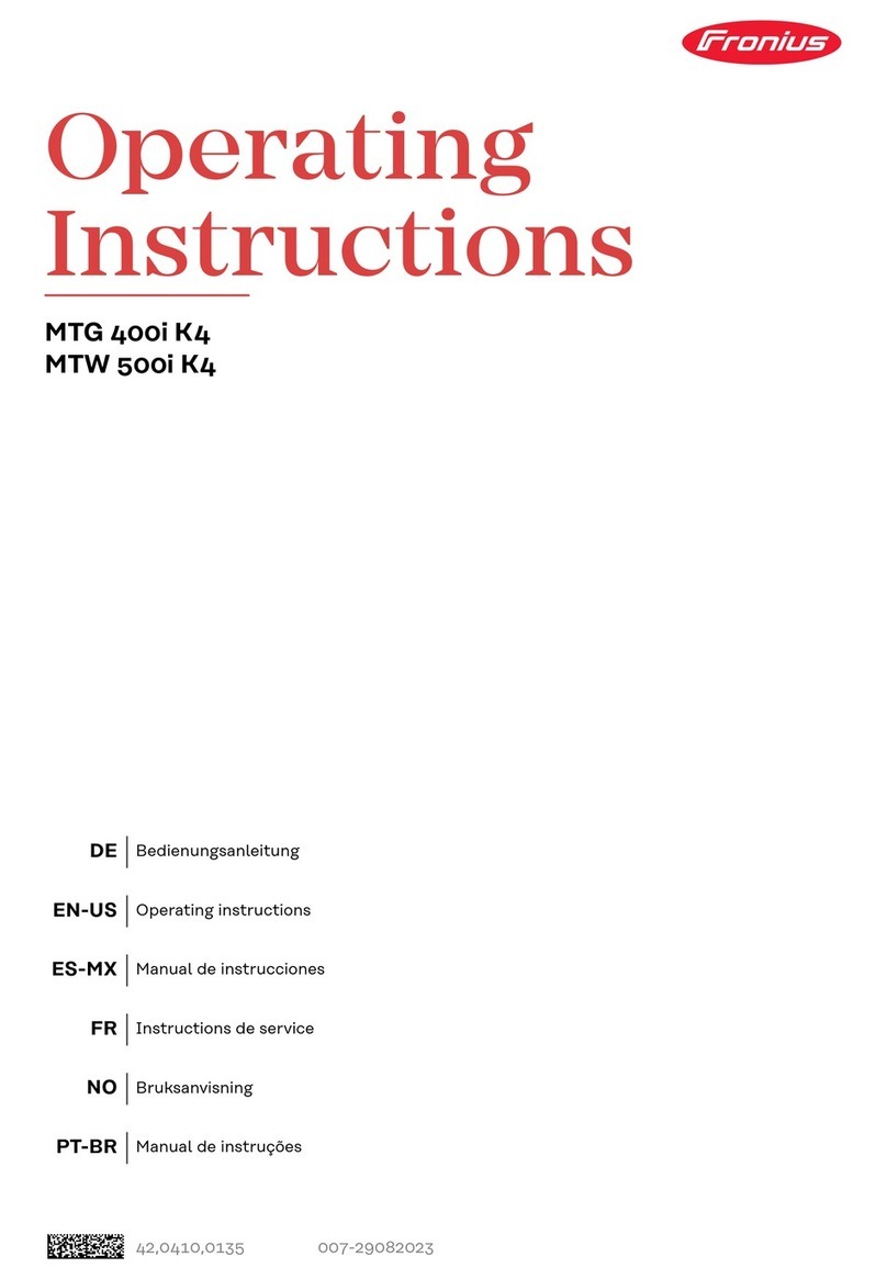FRO­NIUS MTG 400i K4 operating instructions