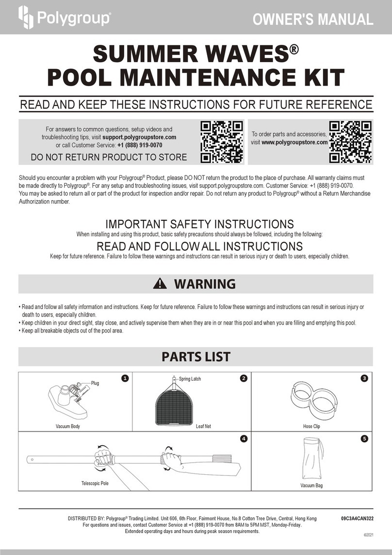 Polygroup Summer Waves Maintenance Kit User manual