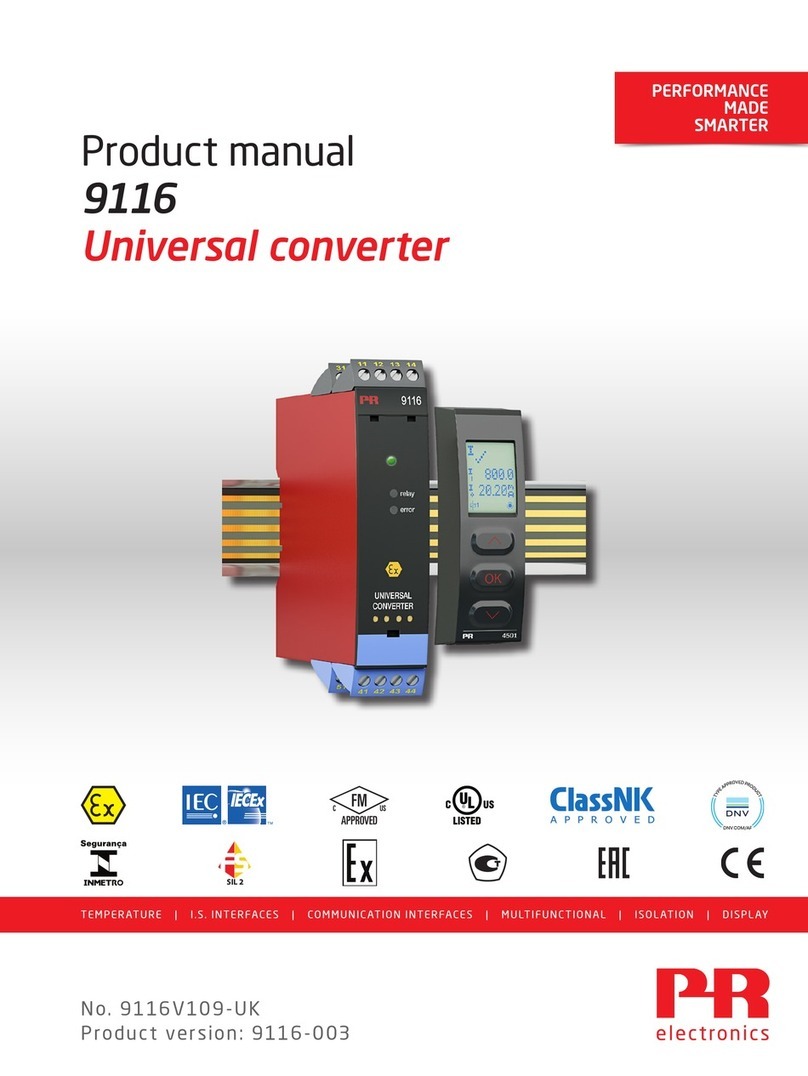 PR electronics 9116B product manual