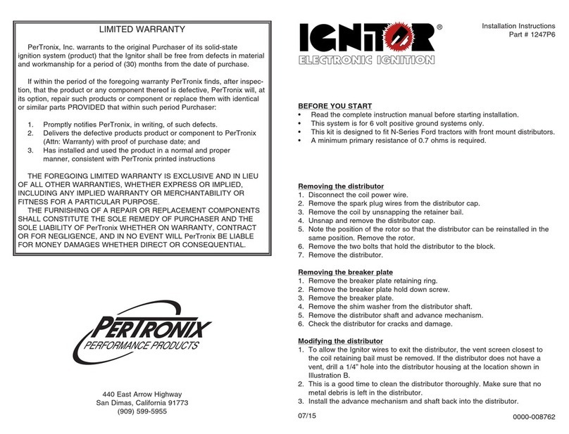 PerTronix IGNITOR 1247P6 installation instructions