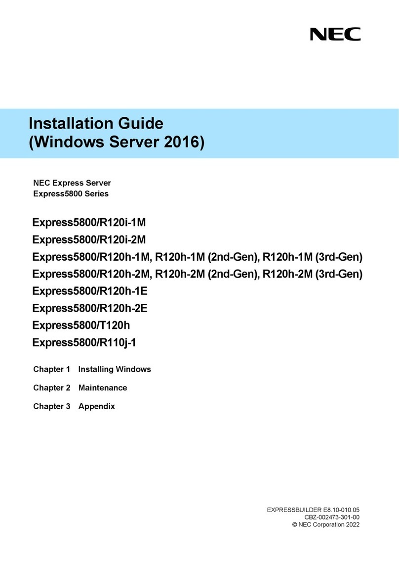NEC Express5800/R120i-1M User manual