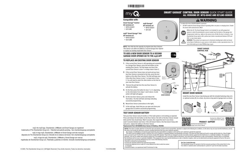 MyQ Smart Garage 821LMB quick start guide