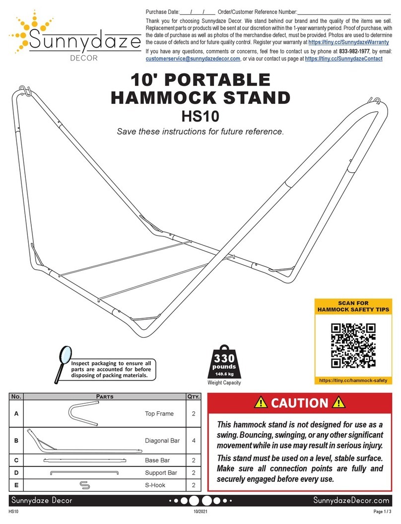 Sunnydaze Decor HS10 manual