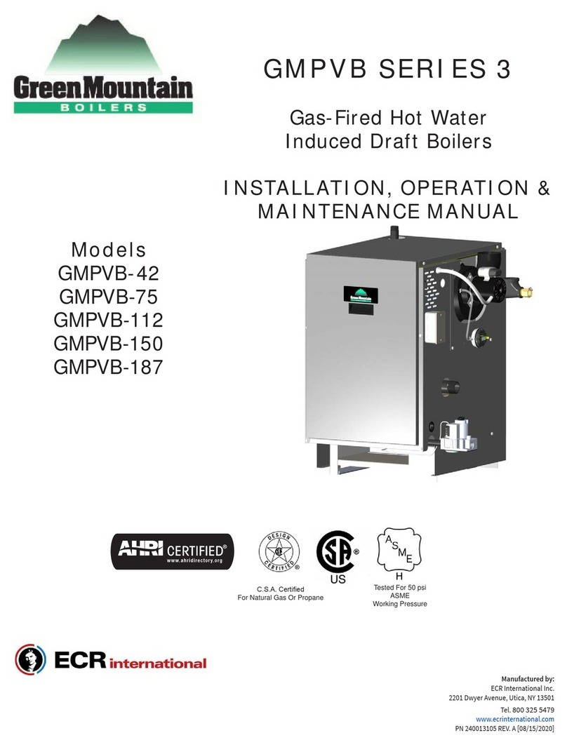 ECR International Green Mountain GMPVB 3 Series Installation, operation & maintenance manual