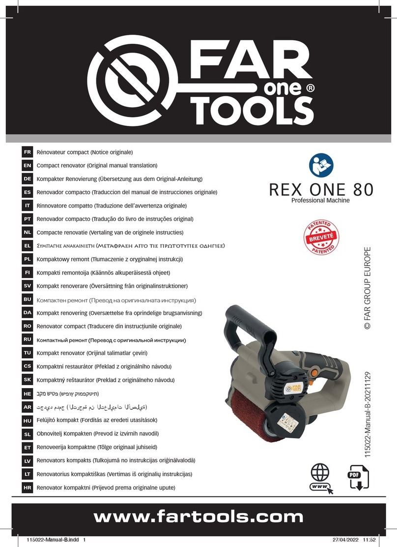 Far Tools REX ONE 80 Use and care manual