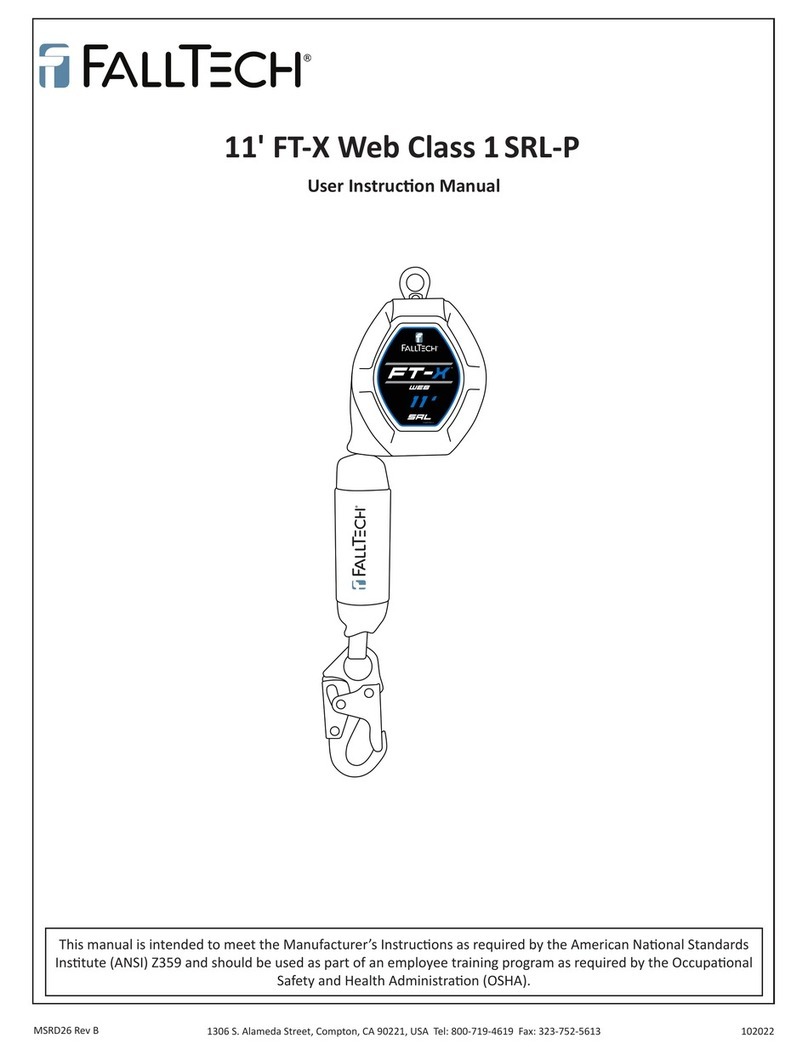 Falltech 11' FT-X Web Class 1 SRL-P Operator's manual