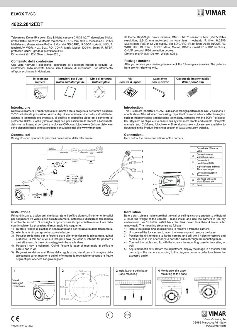 Vimar ELVOX 4622.2812EDT User manual