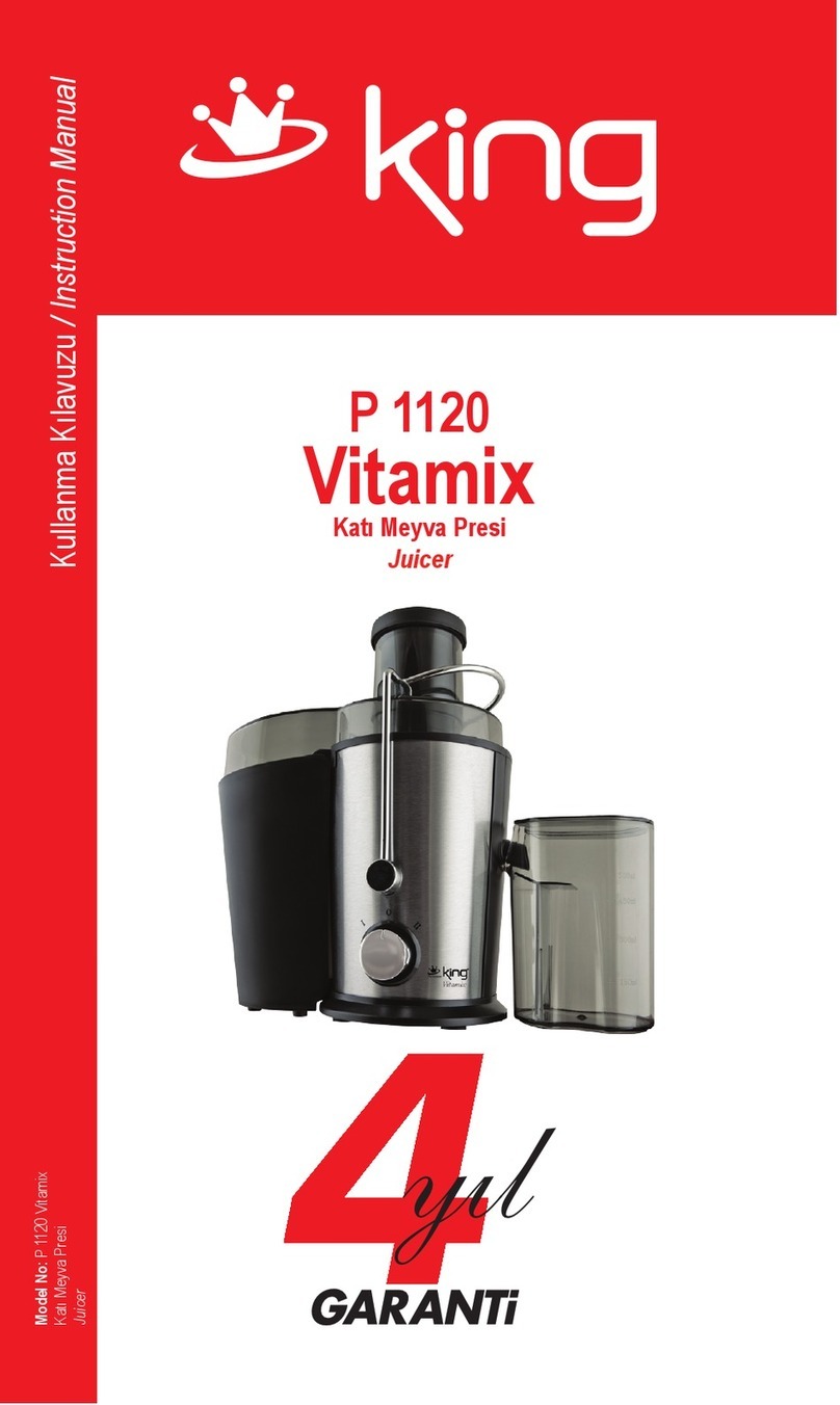 KING Vitamix P 1120 instruction manual