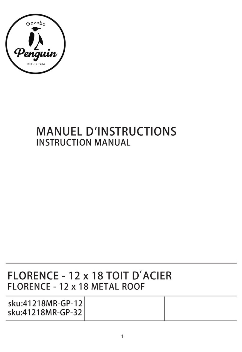 Gazebo penguin FLORENCE 41218MR-GP-12 User manual