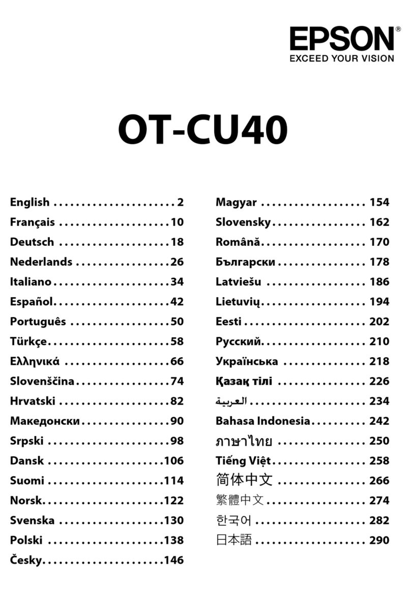 Epson OT-CU40 User manual Epson OT-CU40 User manual
