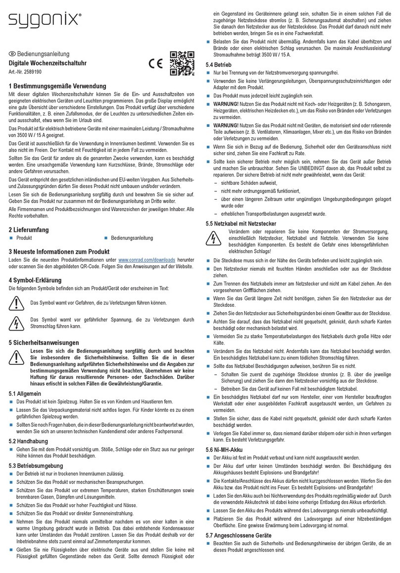 Sygonix 2589190 operating instructions