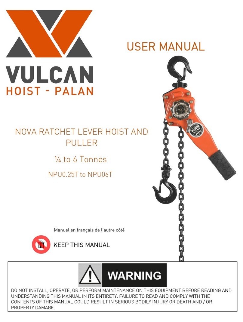 Vulcan-Hart NPU0.25T user manual