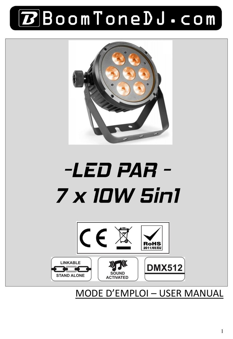 BoomToneDJ LED PAR 7x10W 5in1 user manual BoomToneDJ LED PAR 7x10W 5in1 user manual