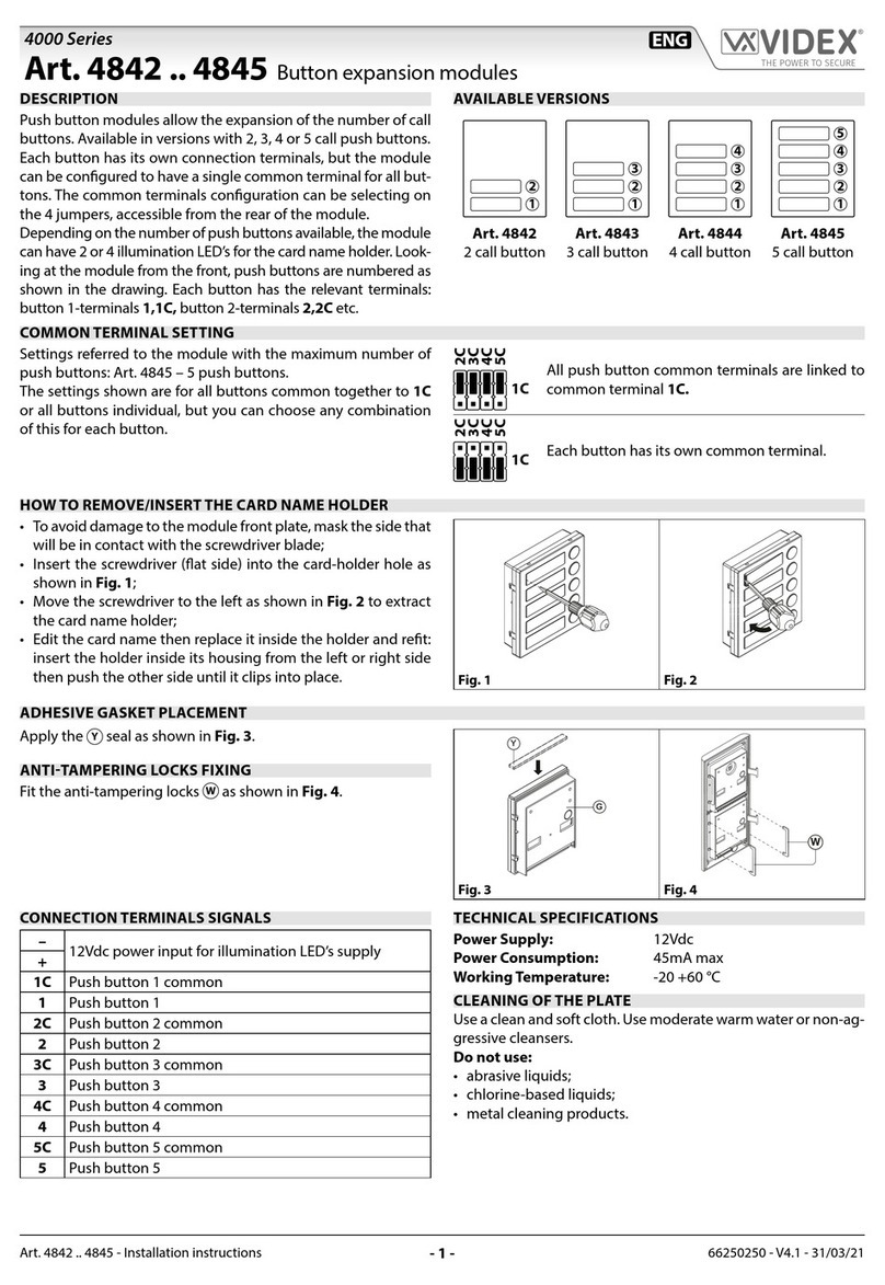 Videx 4843 User manual