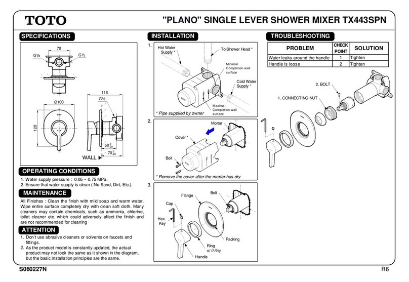 Toto PLANO TX443SPN User manual