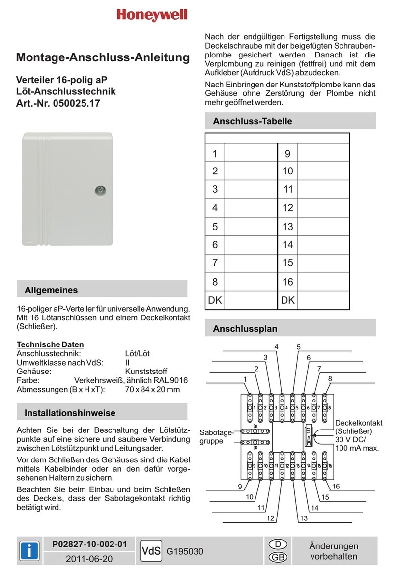 Honeywell 050025.17 Instruction manual
