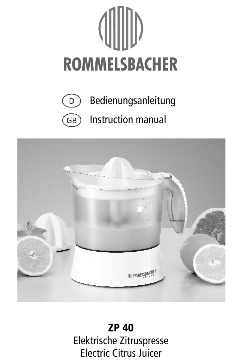 Rommelsbacher ZP 40 instruction manual