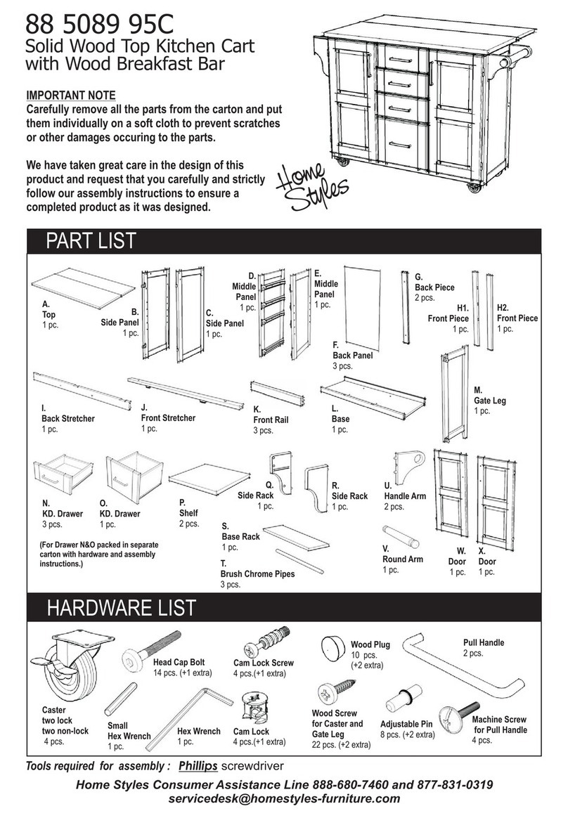 Home Styles 88 5089 95C Assembly instructions Home Styles 88 5089 95C Assembly instructions