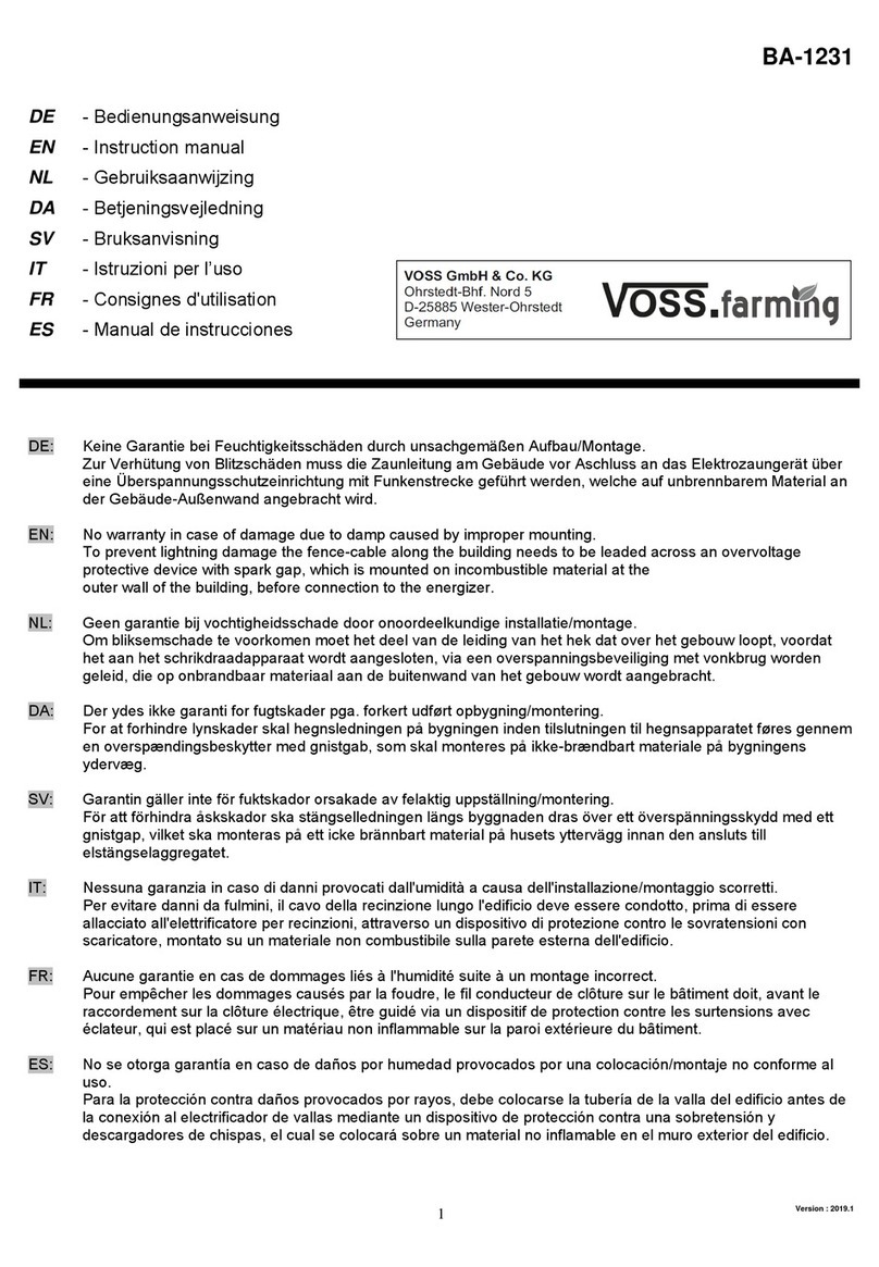 VOSS.farming BA-1231 User manual