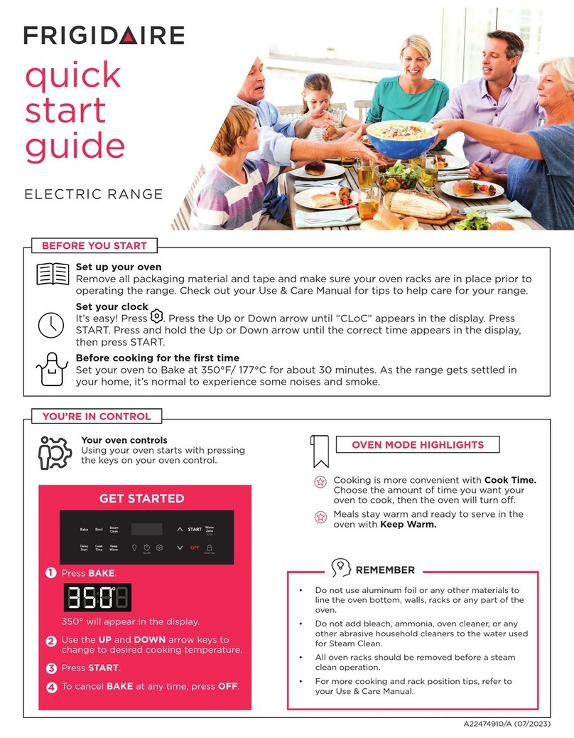 Frigidaire FCRE3062AS User manual