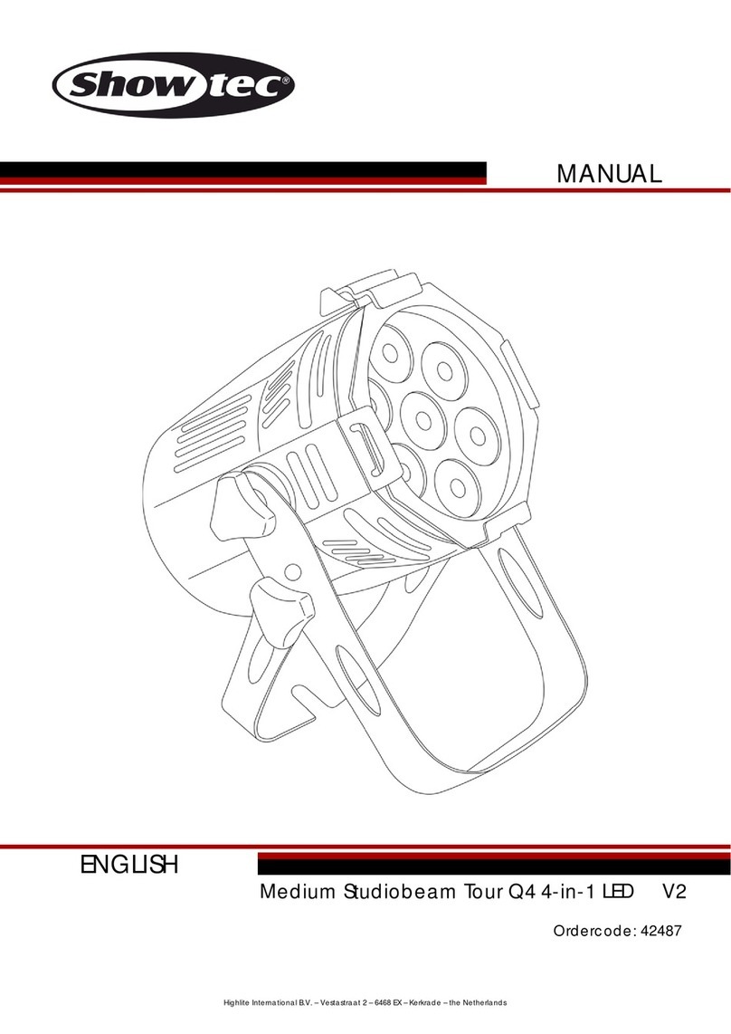 Show Tec Medium Studiobeam Tour Q4 4-in-1 LED V2 User manual