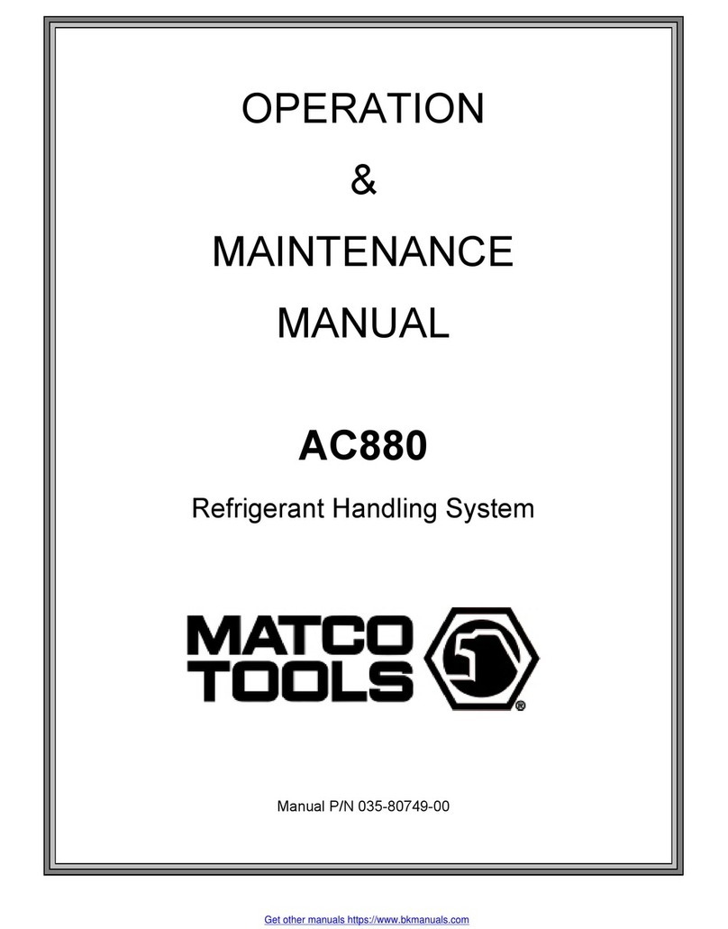 Matco Tools AC880 Operation & maintenance manual Matco Tools AC880 Operation & maintenance manual