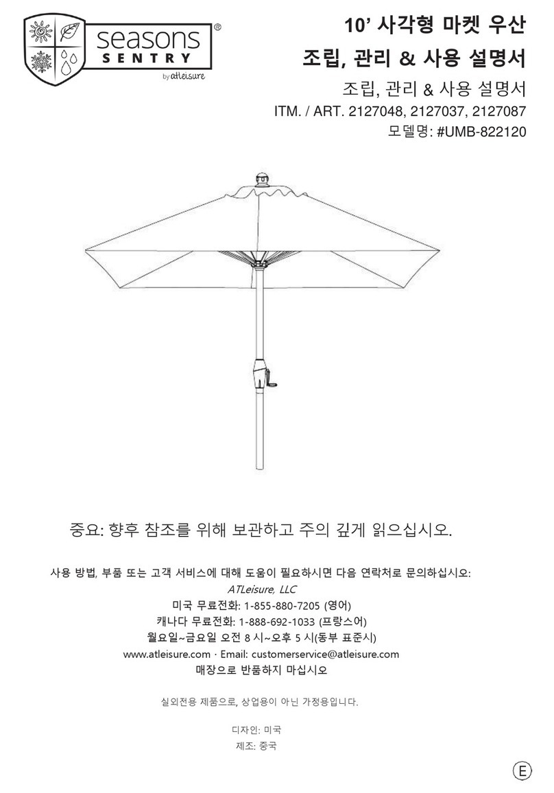 Seasons Sentry UMB-822120 Guide