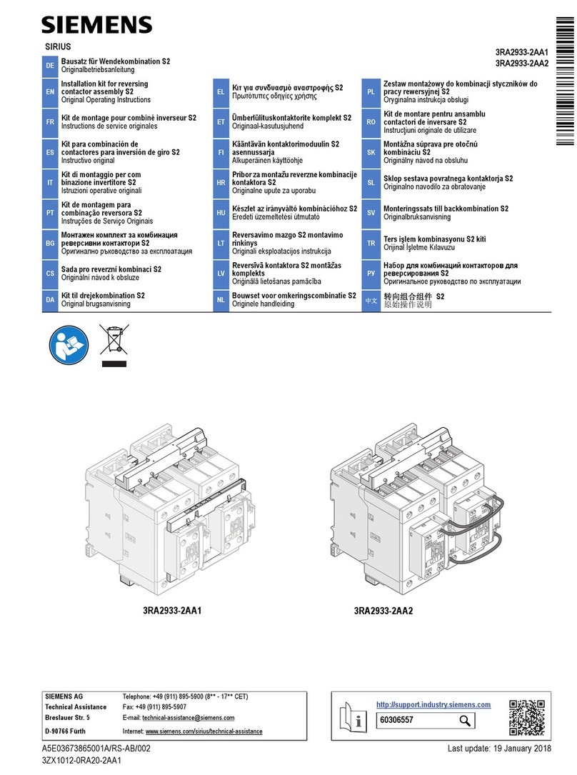 Siemens SIRIUS 3RA2933-2AA2 User manual