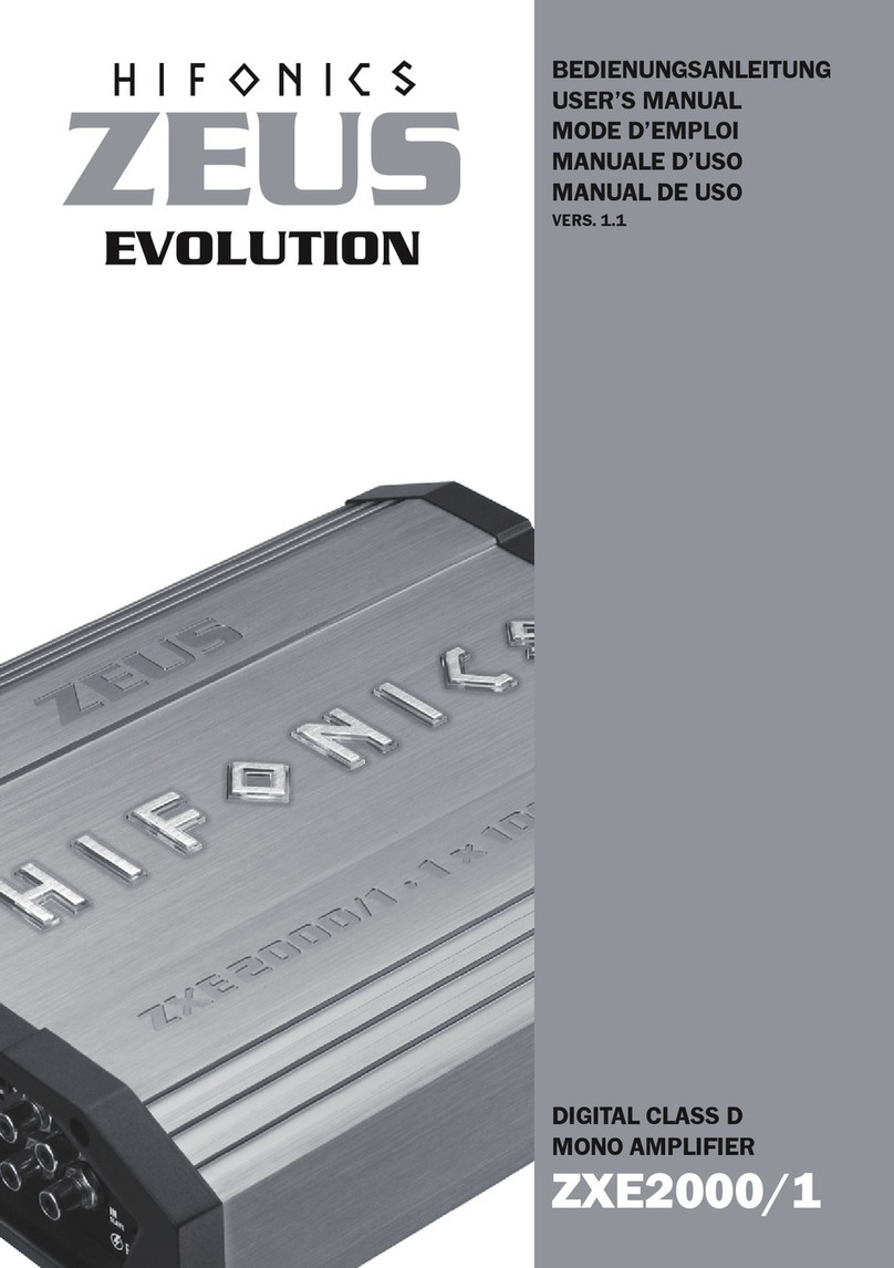 Hifonics Zeus Evolution ZXE2000 user manual