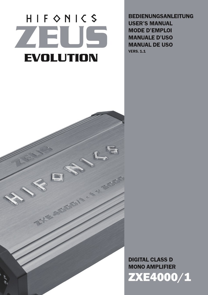 Hifonics Zeus Evolution ZXE4000/1 User manual