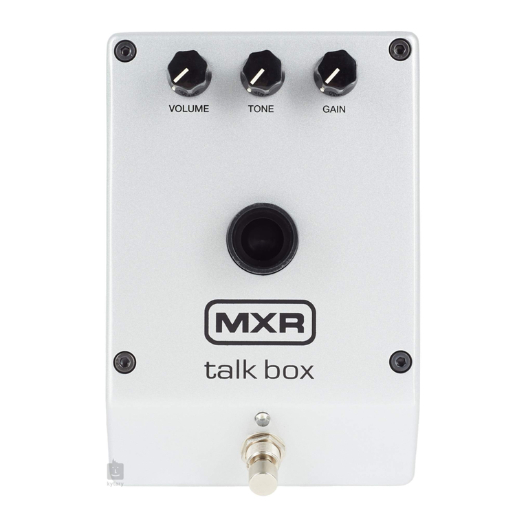 mxr M222 Talk Box user manual